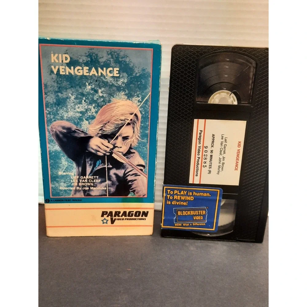 Kid Vengeance VHS - Paragon Video - Lee Van Cleef, Lief Garrett